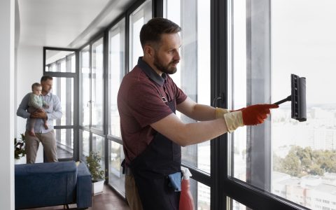 man-servant-washing-windows